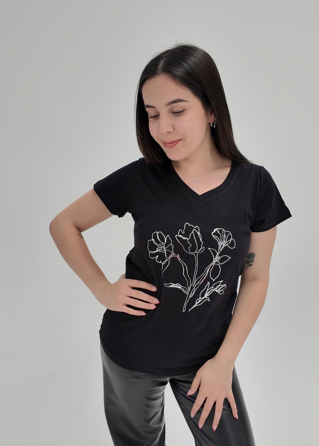 Remera Line Flowers