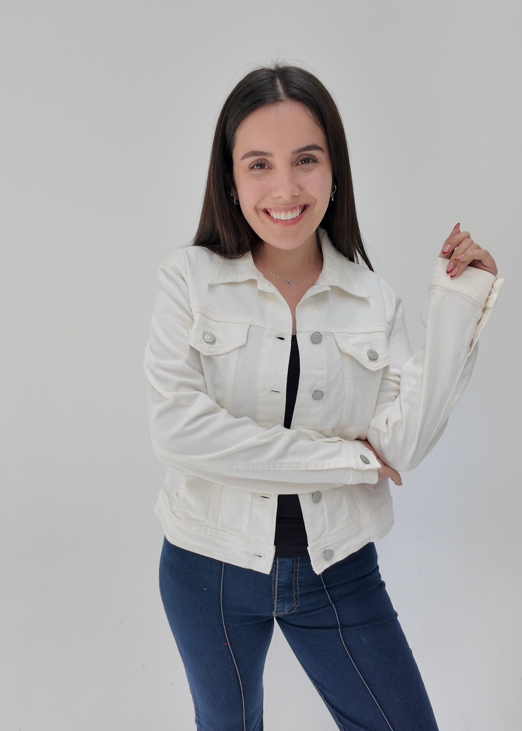 Campera Jean Blanca