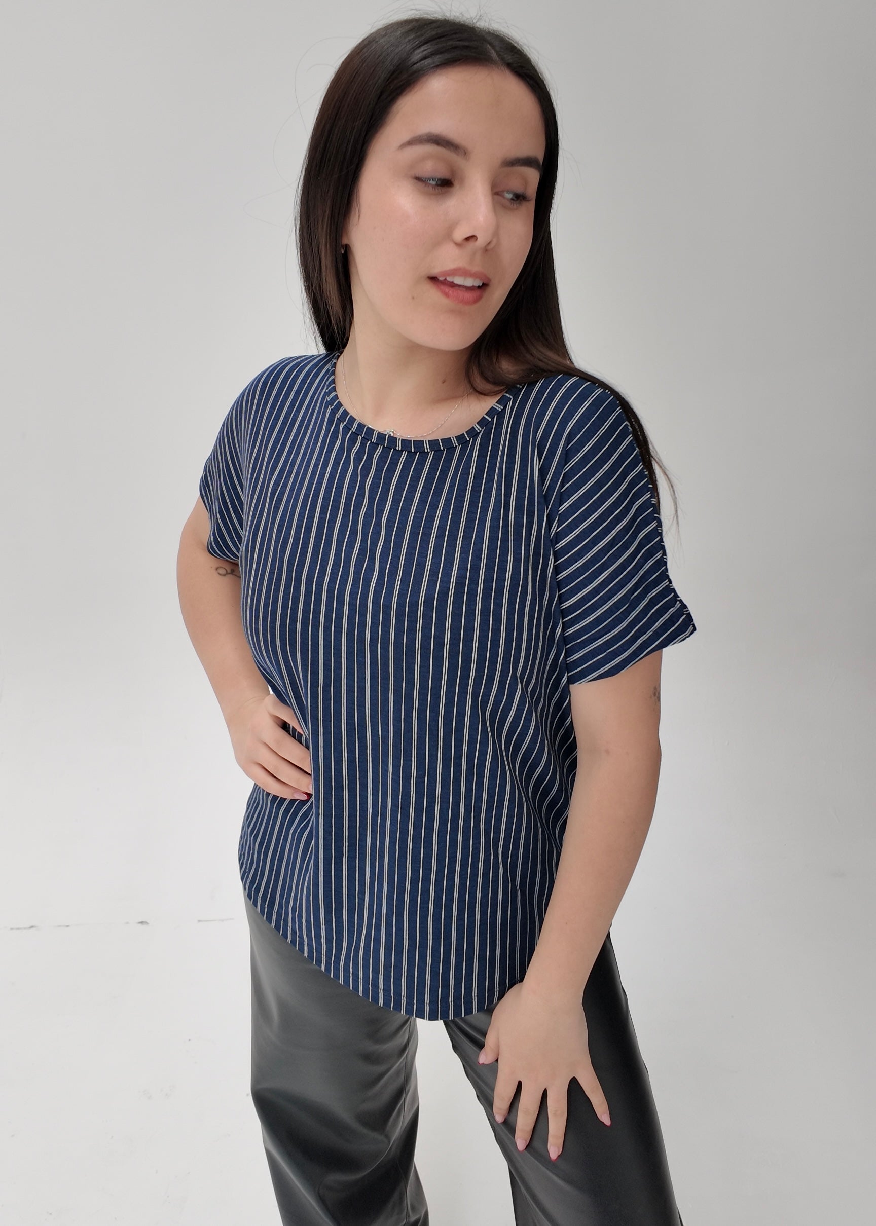 Remera Azul Lines