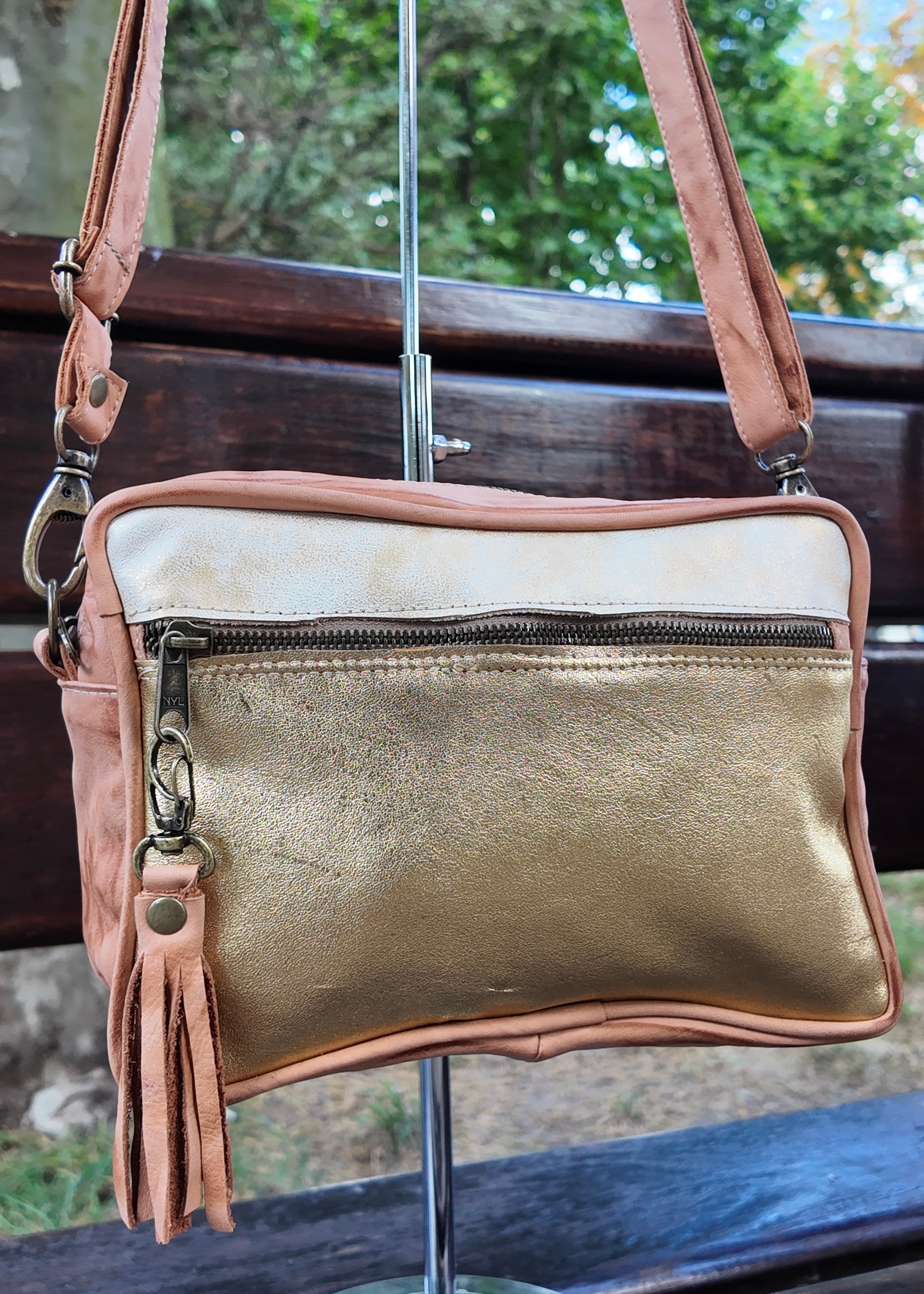 Cartera de cuero Naclis