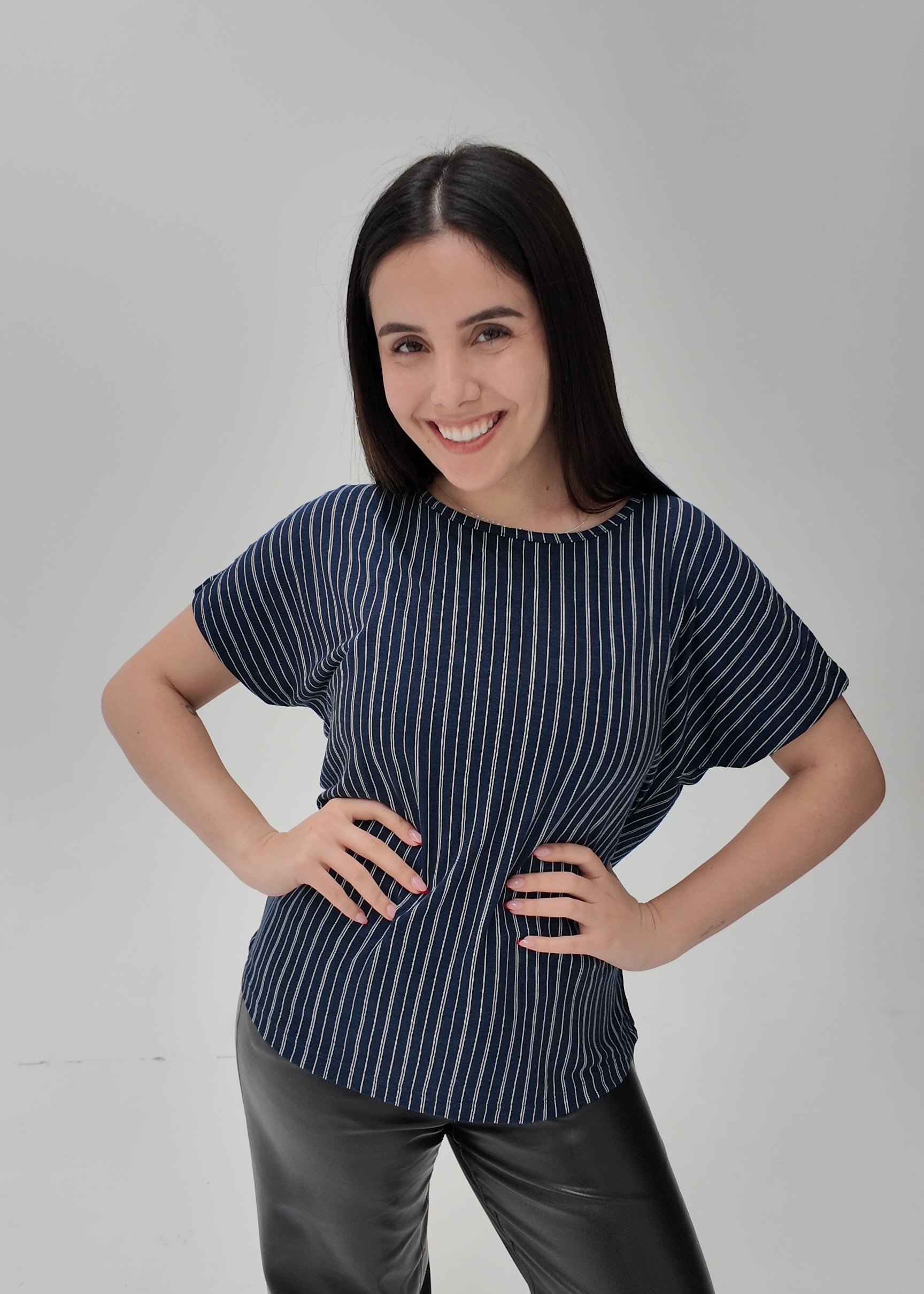 Remera Azul Lines